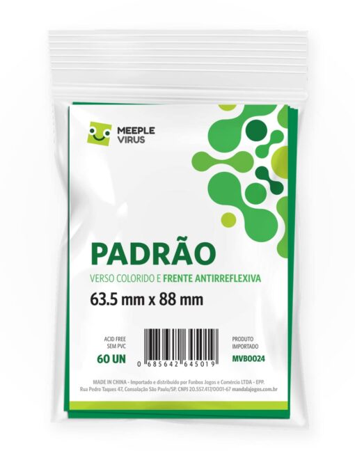 Sleeves PADRÃO VERDE 63.5 x 88mm-0