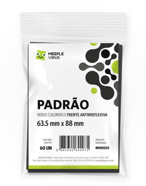 Sleeves PADRÃO PRETO 63.5 x 88mm-0