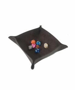 Bandeja de Dados em Couro Ecológico Marrom 20x20 cm