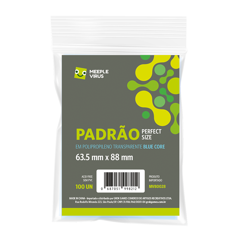 Sleeves Padrão Perfect Size Blue Core (63.5x88mm)