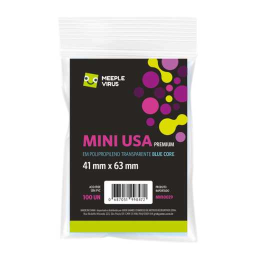 Sleeves Mini USA Premium Blue Core (41x63mm)